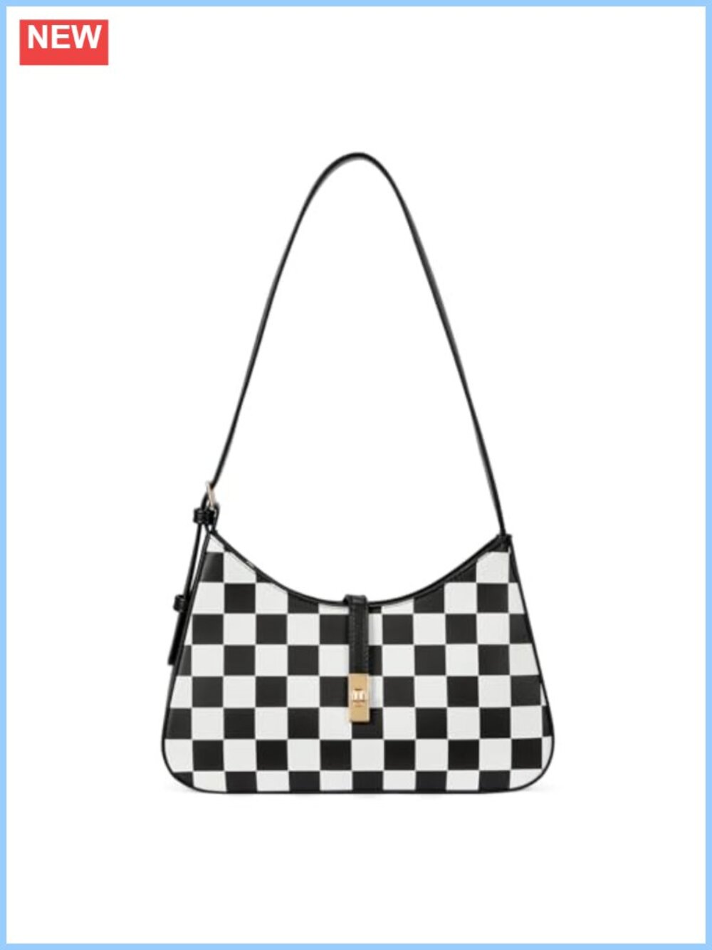 Small Vegan Leather Crescent Shoulder Bag Adjustable Strap Mini Purse